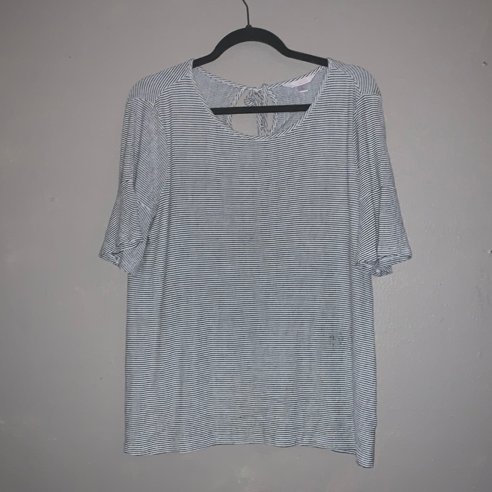 Navy & White Striped Short Sleeve Lauren Conrad